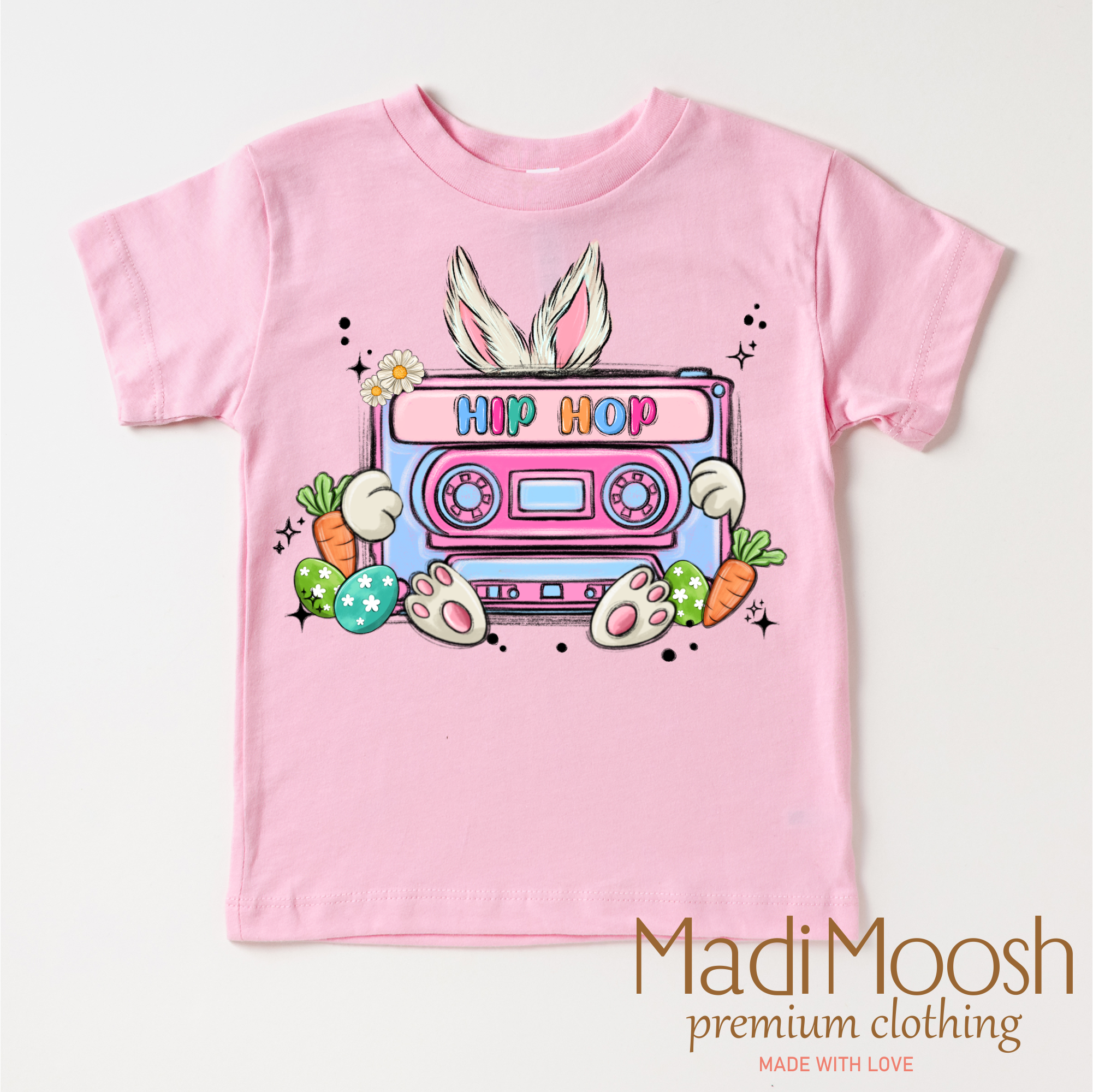 Hip Hop Easter Bunny Shirt - Kids Retro Easter Tee