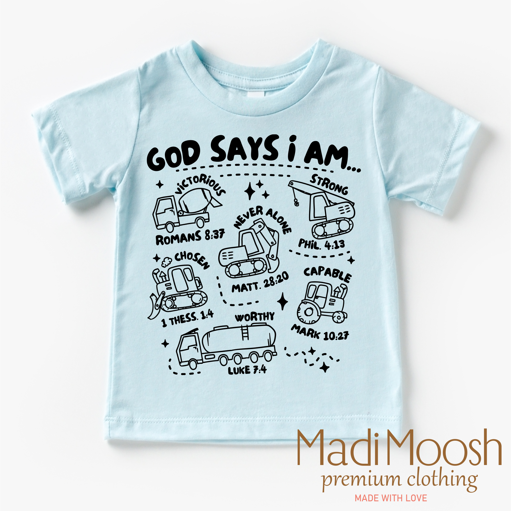 God Says I Am Construction Shirt - Christian Shirt