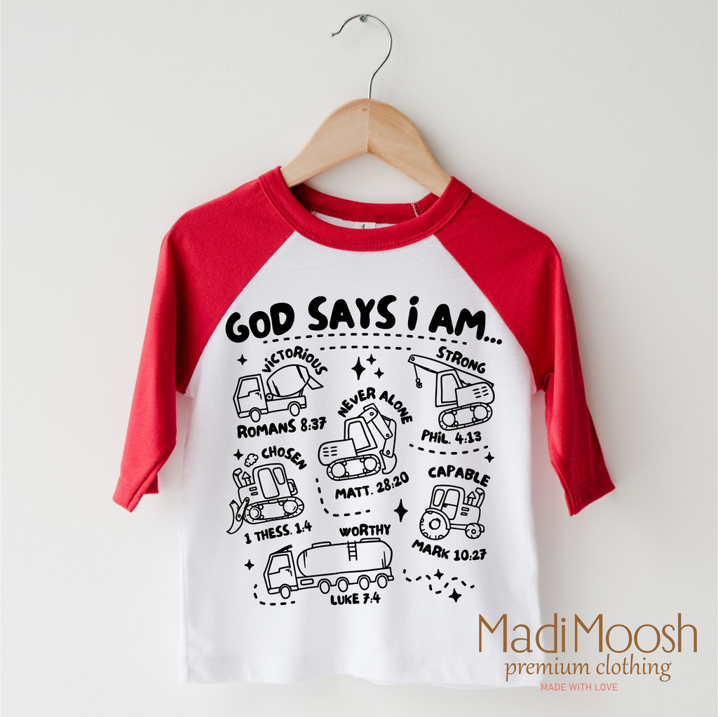 God Says I Am Construction Shirt - Christian Shirt