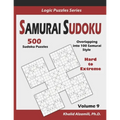 Samurai Sudoku: 500 Hard to Extreme Sudoku Puzzles Overlapping into 100 Samurai Style - Paperback
