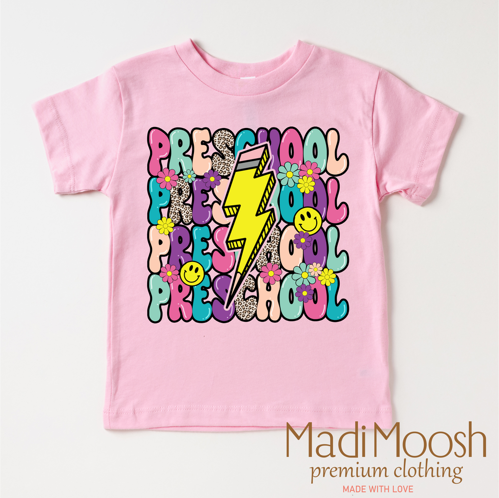Preschool Lightning Bolt Back To School Shirt - School Shirt