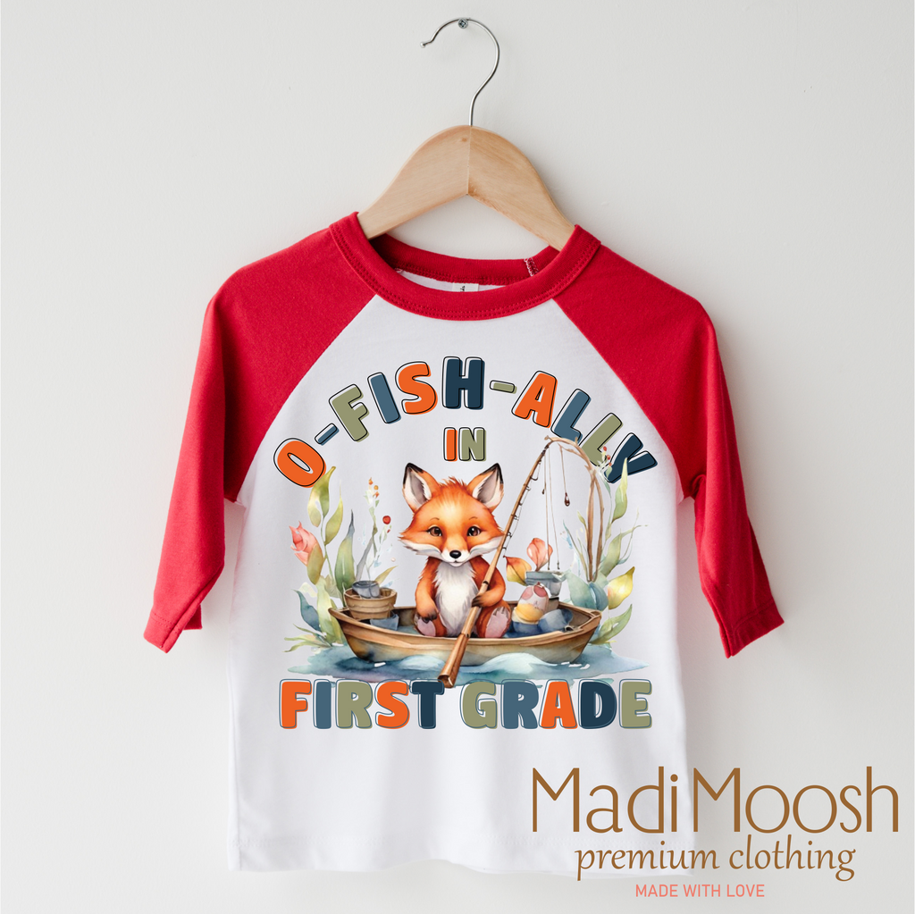 O-Fish-Ally In First Grade School Shirt - Back To School Shirt