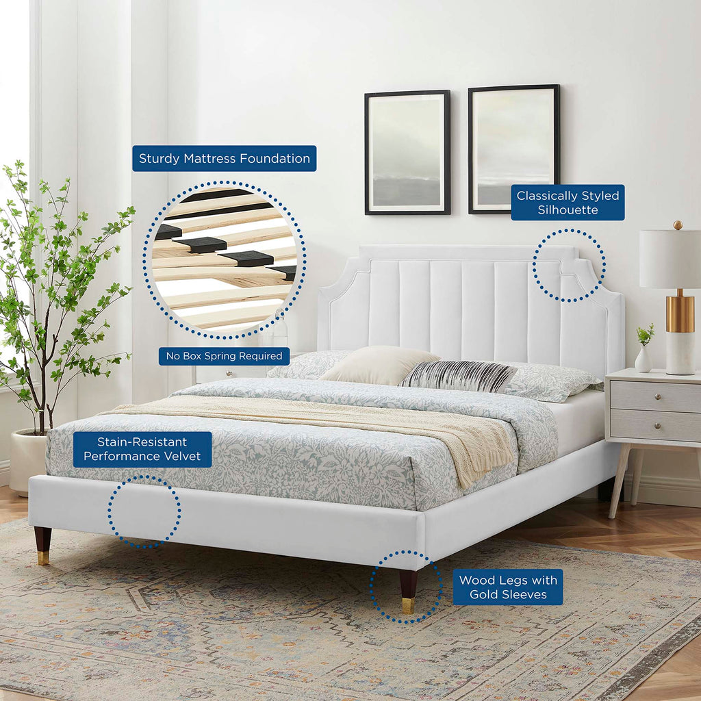 Sienna Performance Velvet Full Platform Bed by Modway - MOD-6913
