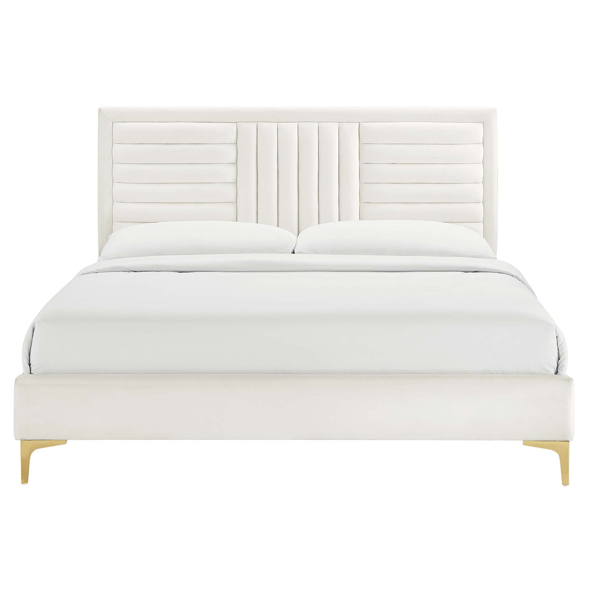 Sofia Channel Tufted Performance Velvet King Platform Bed by Modway - MOD-7007