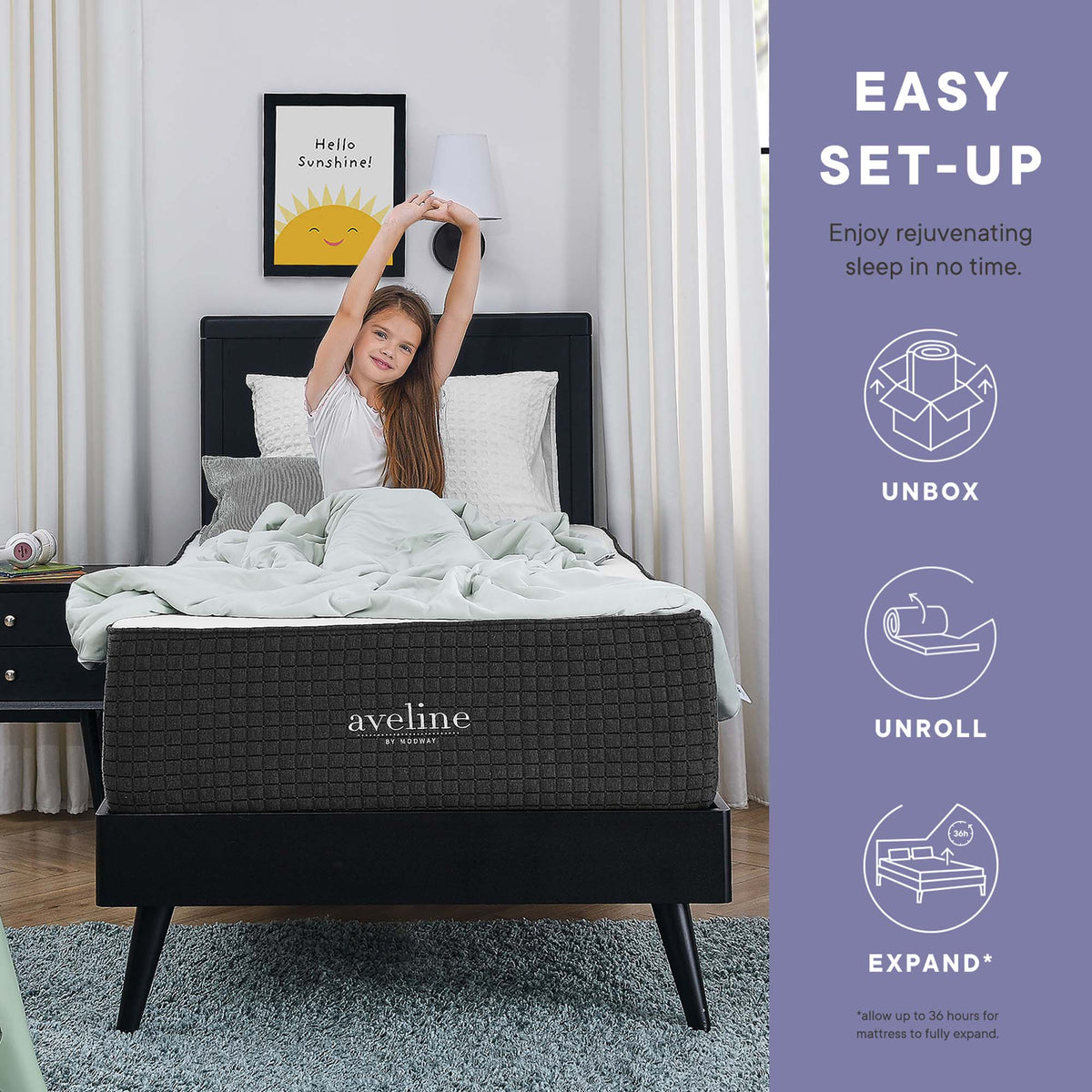 Aveline 8" Twin XL Mattress by Modway