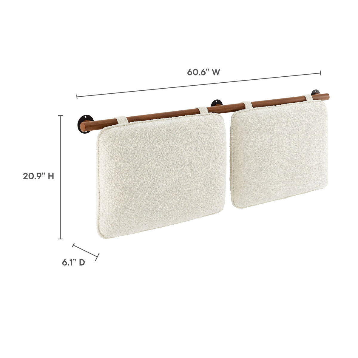 Anela Wall-Mounted Chenille Upholstered Queen Headboard by Modway