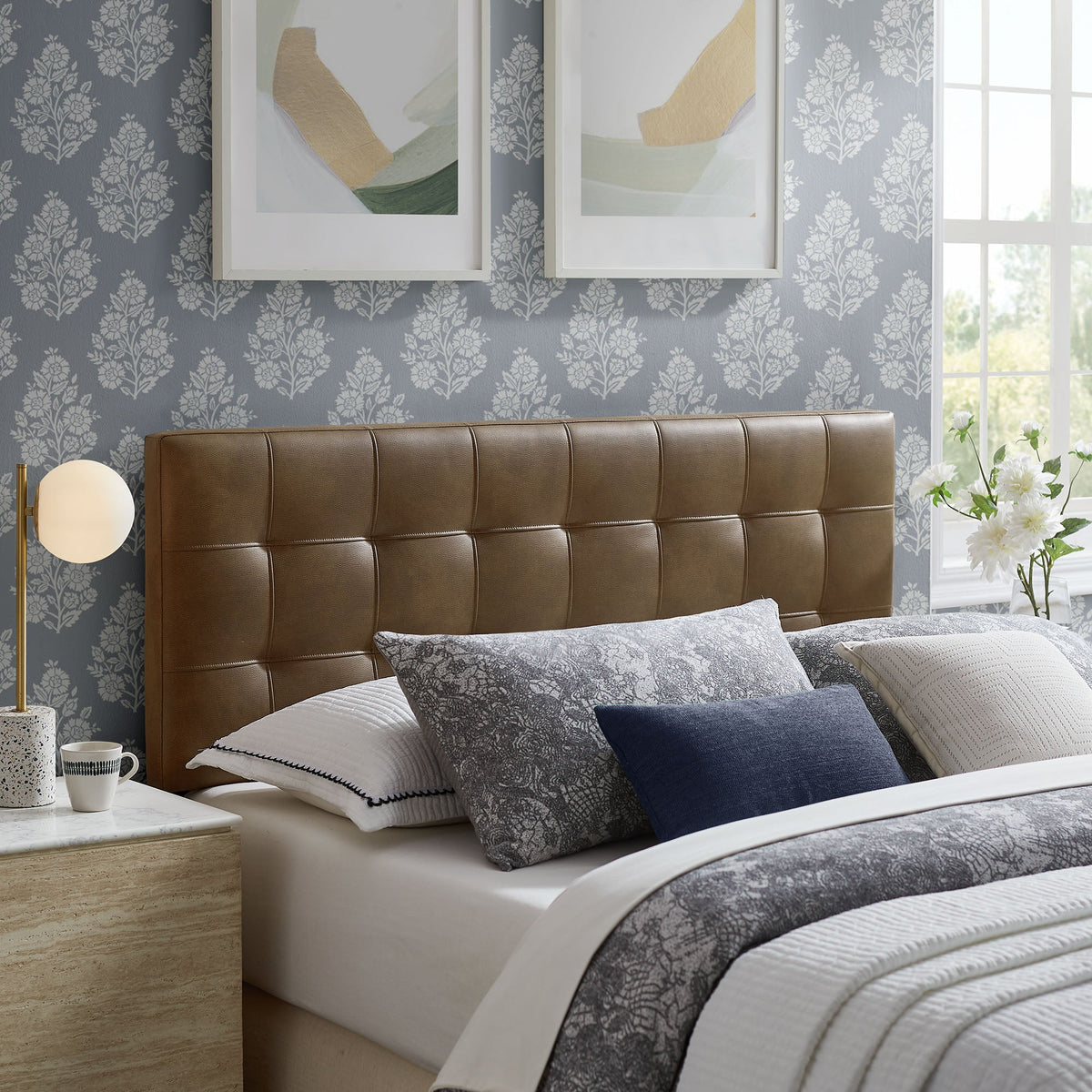 Lily Vegan Leather Headboard by Modway