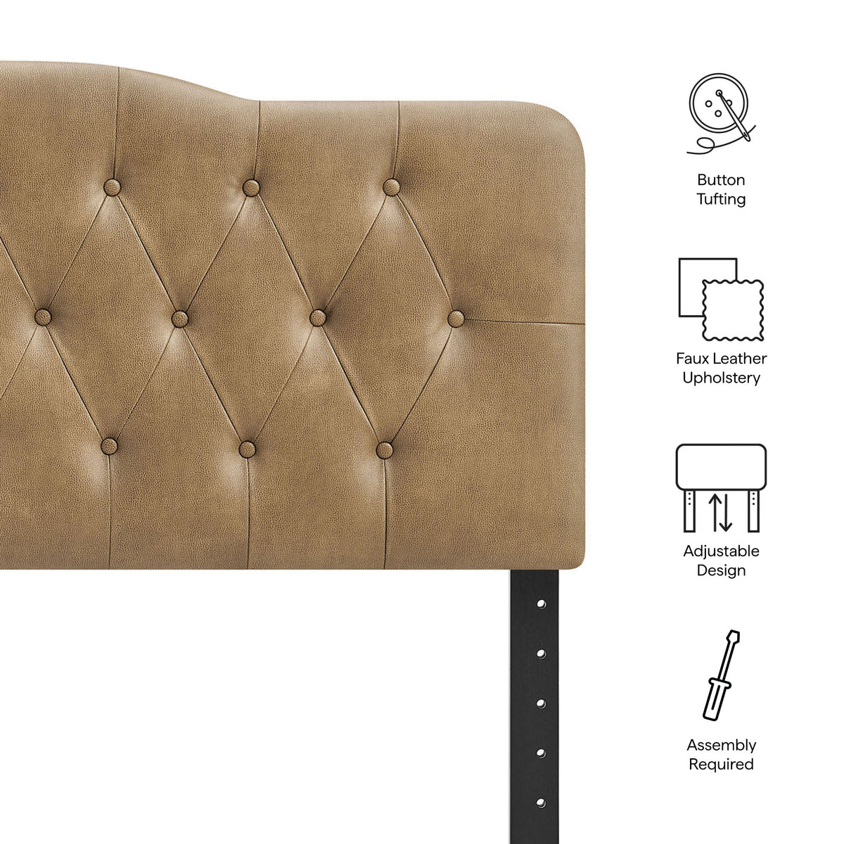 Annabel Vegan Leather Headboard by Modway