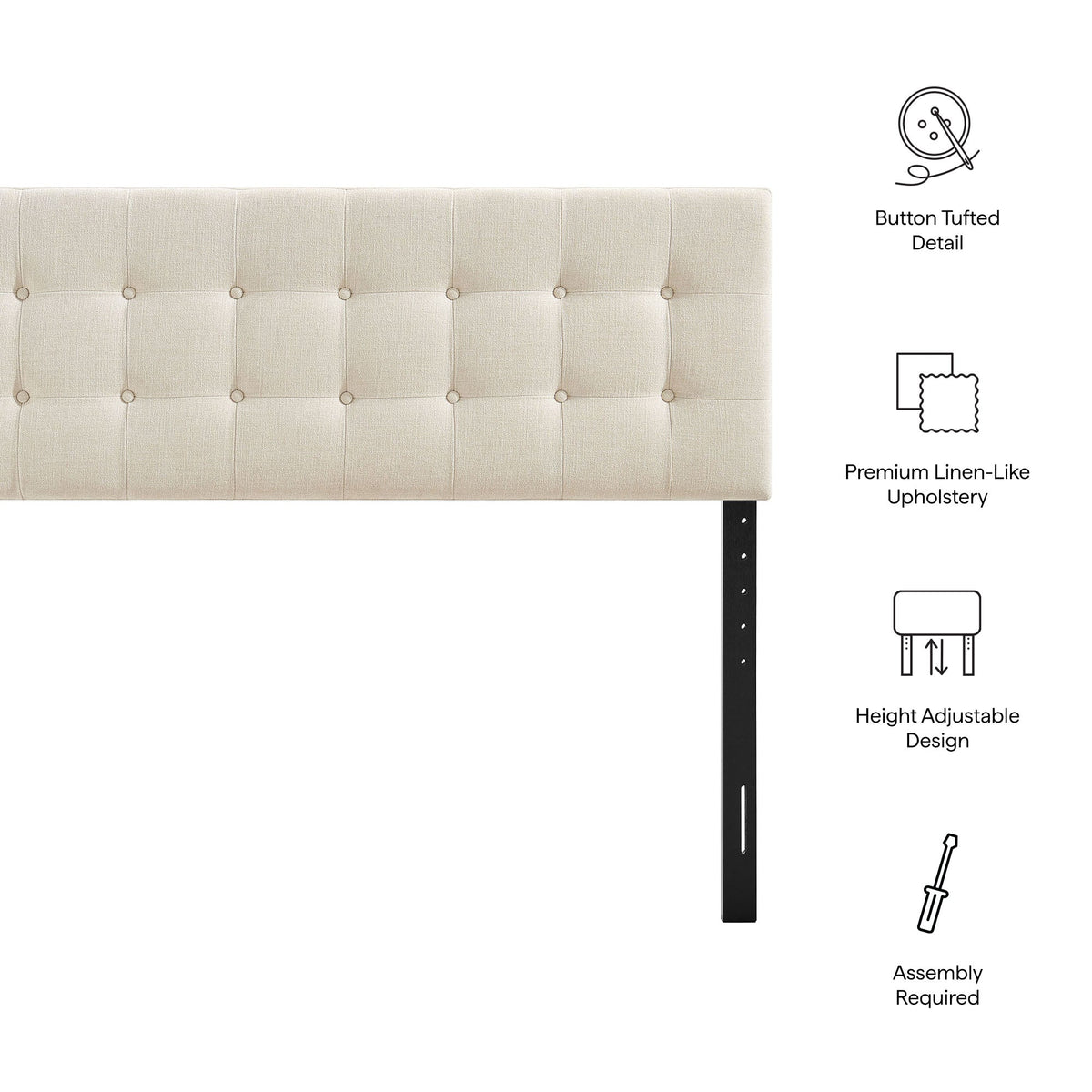 Emily Fabric Upholstered Headboard by Modway
