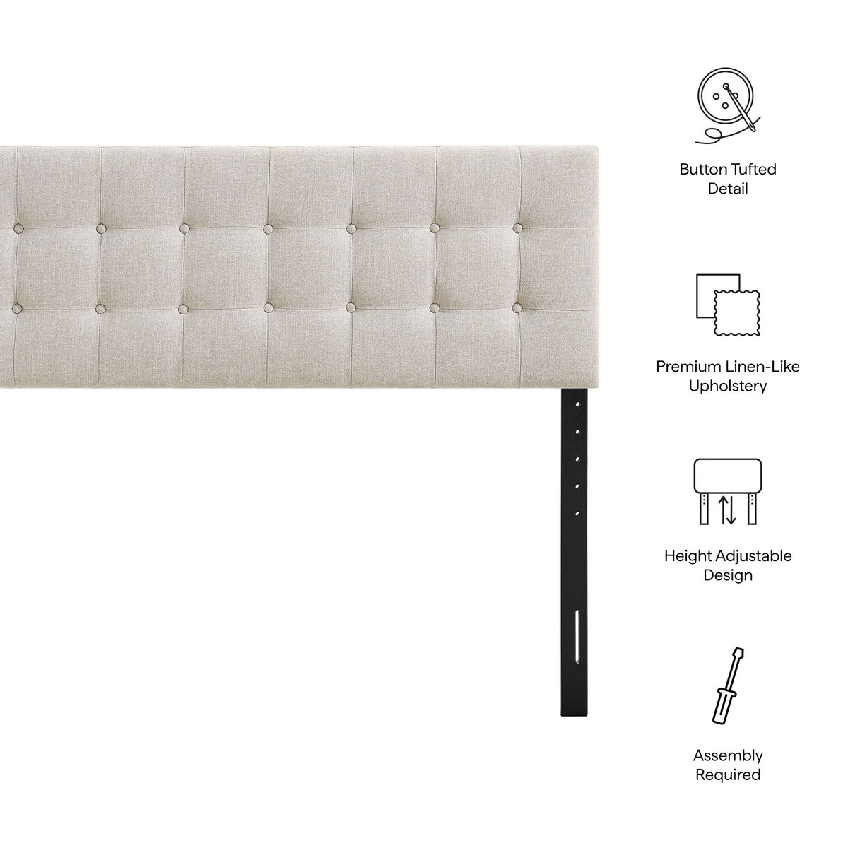Emily Fabric Upholstered Headboard by Modway