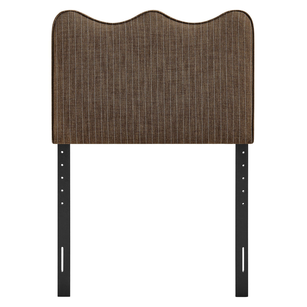 Athena Striped Fabric Upholstered Headboard by Modway
