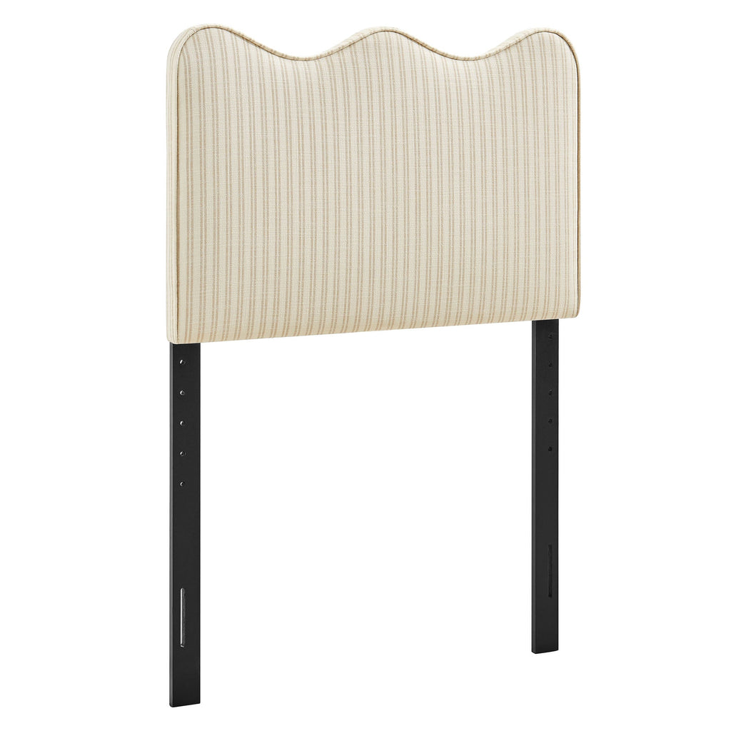 Athena Striped Fabric Upholstered Headboard by Modway