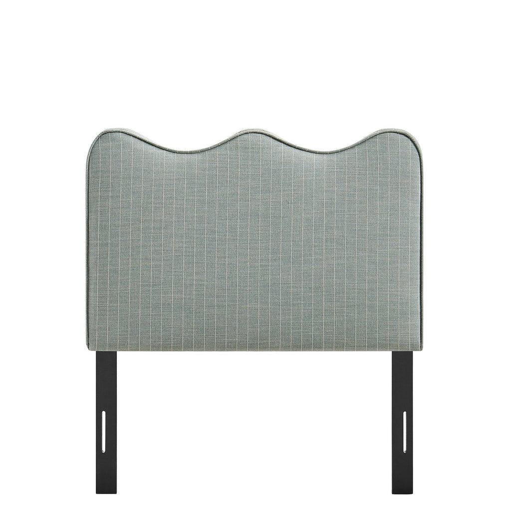 Athena Striped Fabric Upholstered Headboard by Modway