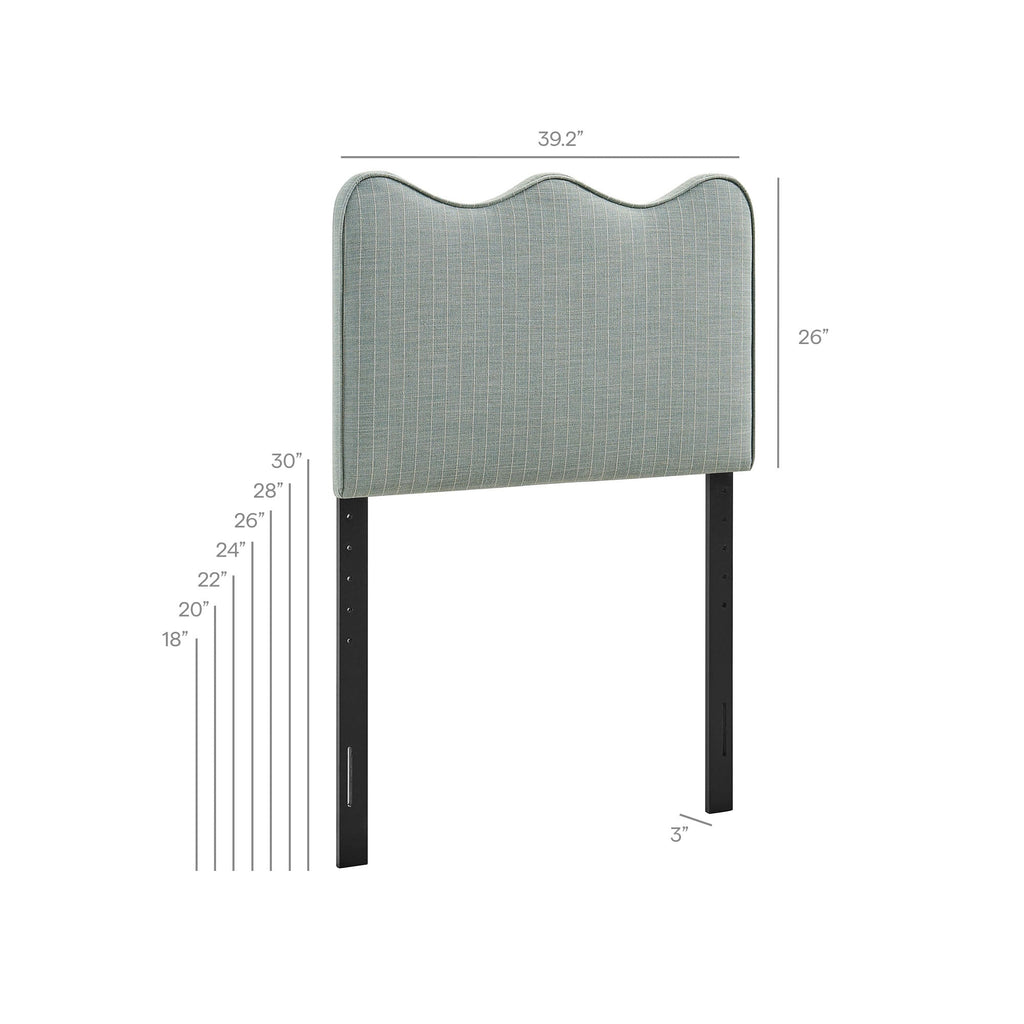 Athena Striped Fabric Upholstered Headboard by Modway