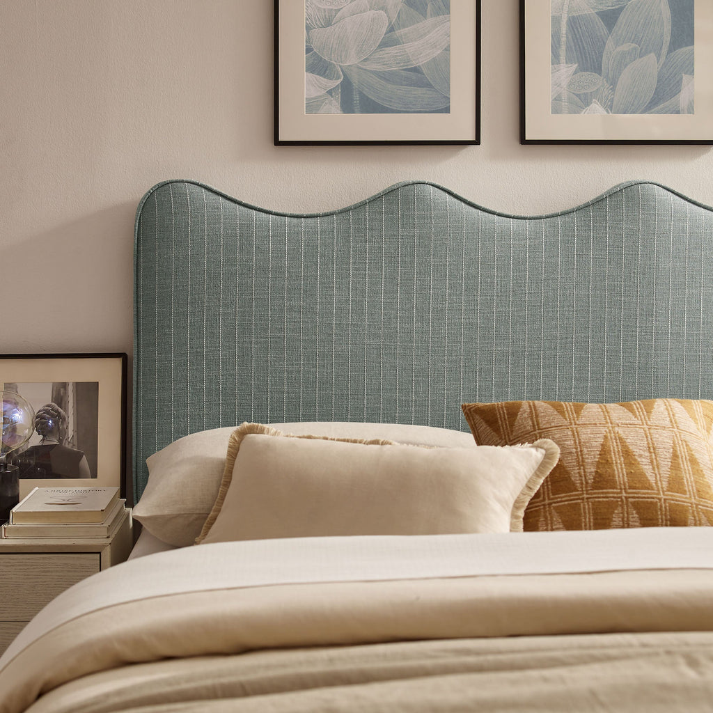Athena Striped Fabric Upholstered Headboard by Modway