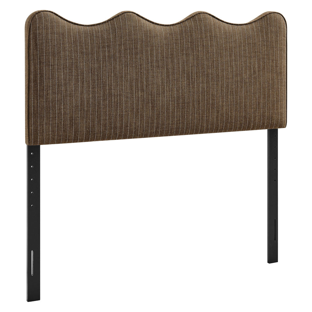 Athena Striped Fabric Upholstered Headboard by Modway