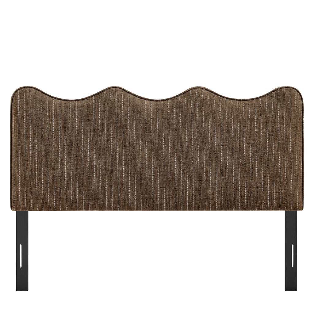 Athena Striped Fabric Upholstered Headboard by Modway