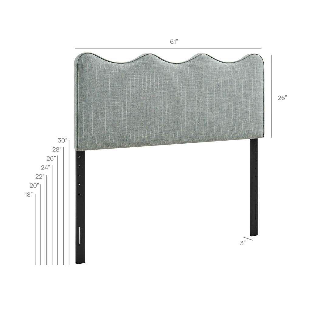 Athena Striped Fabric Upholstered Headboard by Modway
