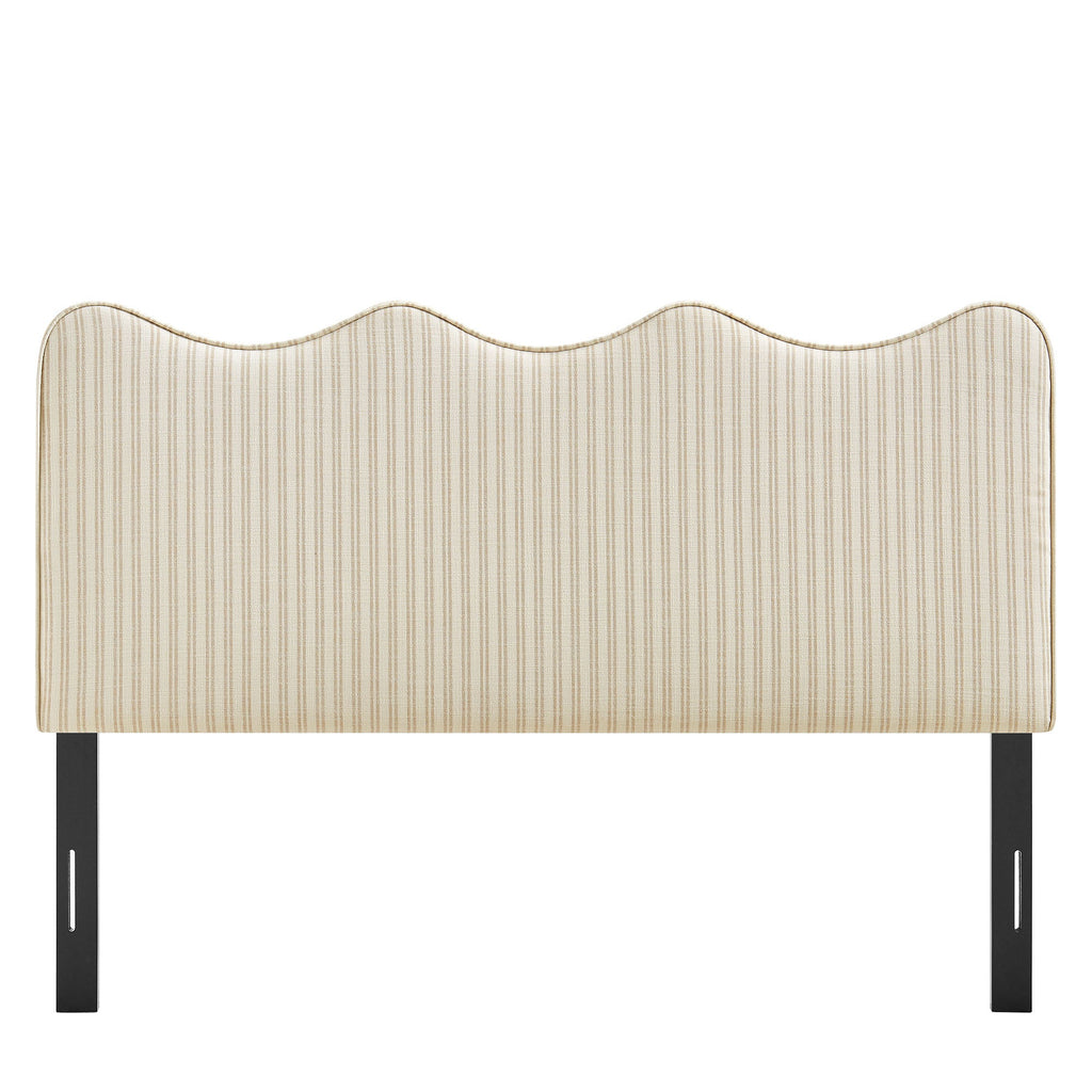 Athena Striped Fabric Upholstered Headboard by Modway
