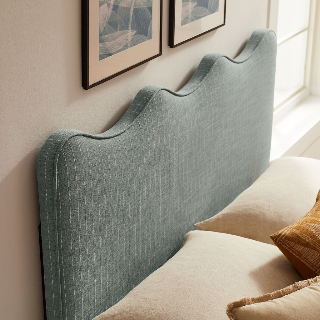 Athena Striped Fabric Upholstered Headboard by Modway
