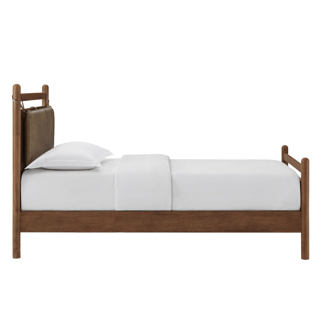 Leni Vegan Leather and Wood Platform Bed Frame by Modway