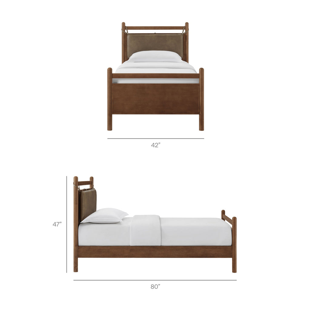 Leni Vegan Leather and Wood Platform Bed Frame by Modway