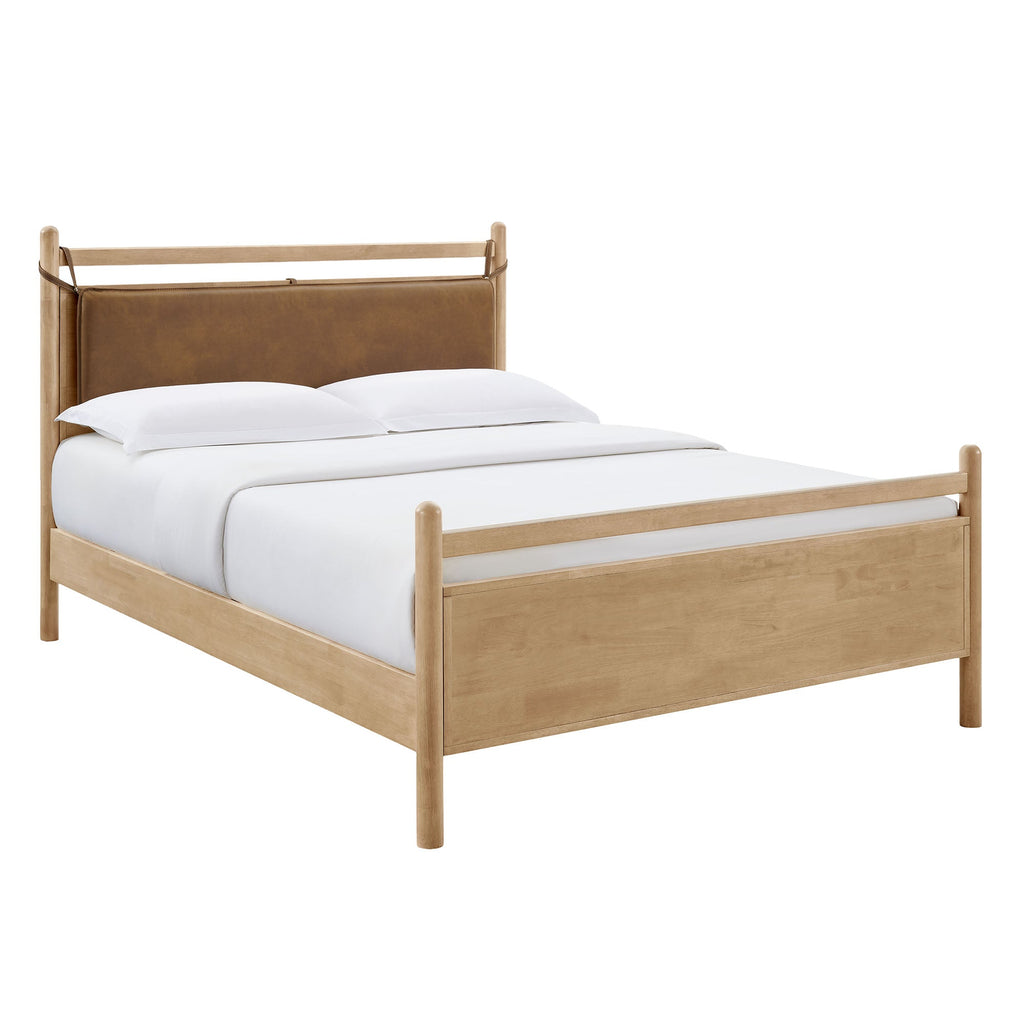 Leni Vegan Leather and Wood Platform Bed Frame by Modway