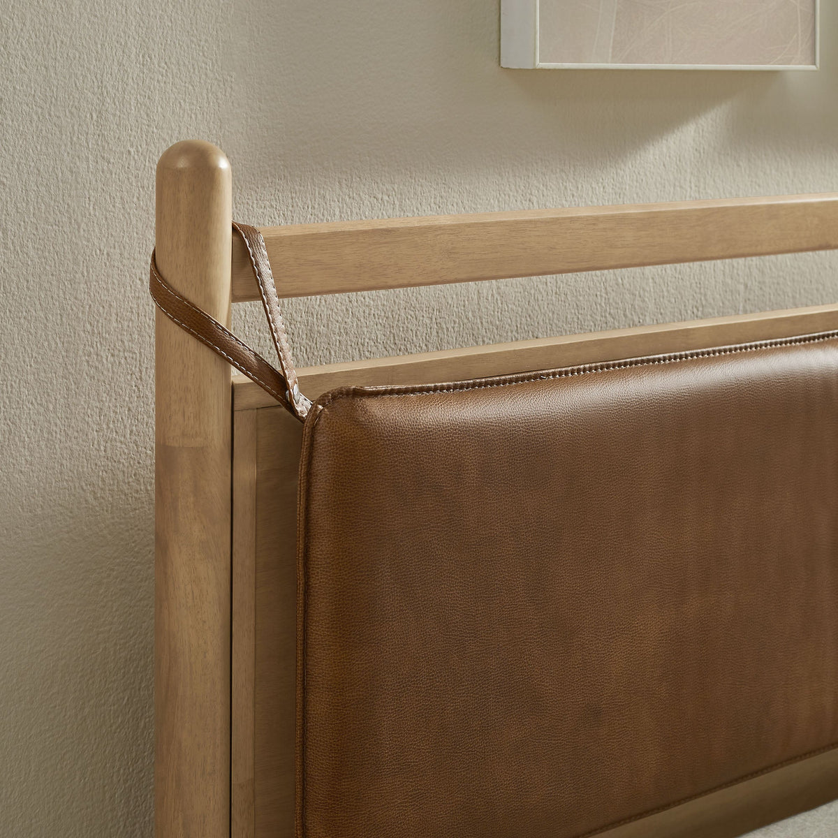 Leni Vegan Leather and Wood Platform Bed Frame by Modway