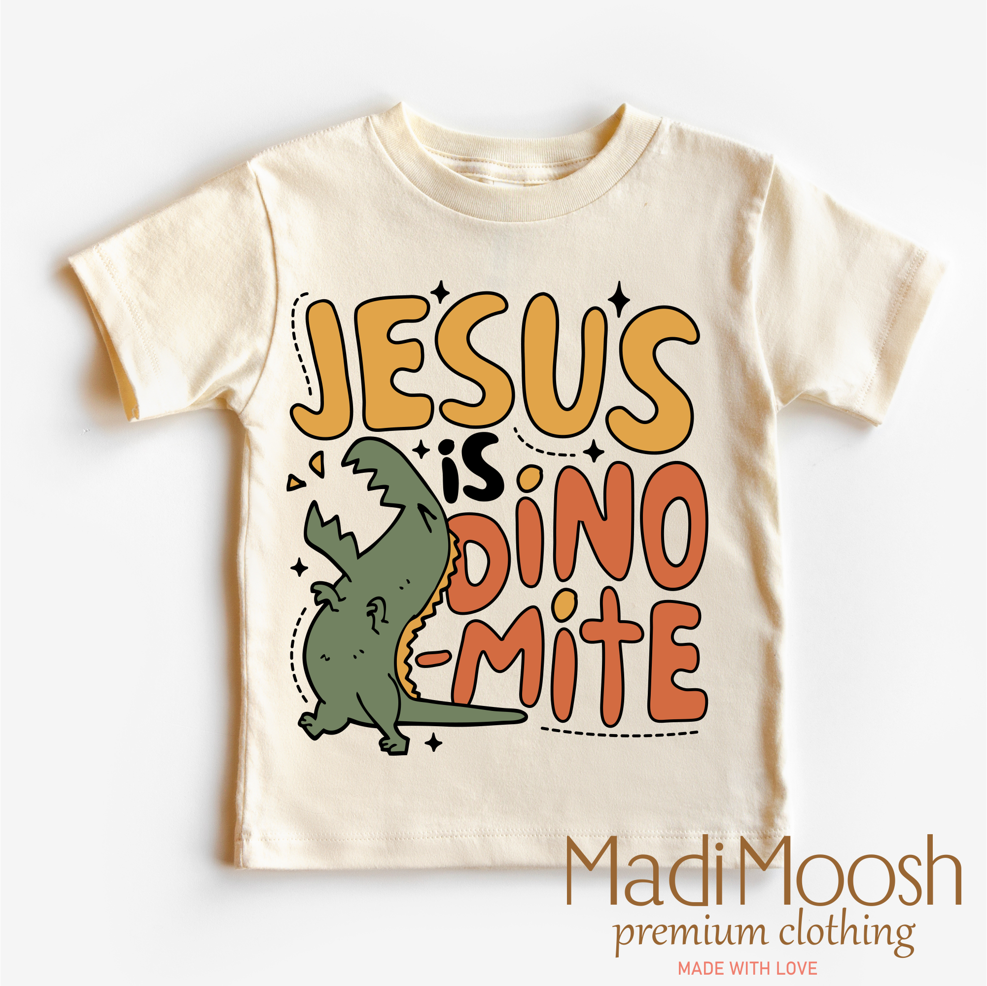 Jesus Is Dinomite Christian Shirt - Dinosaur Tee