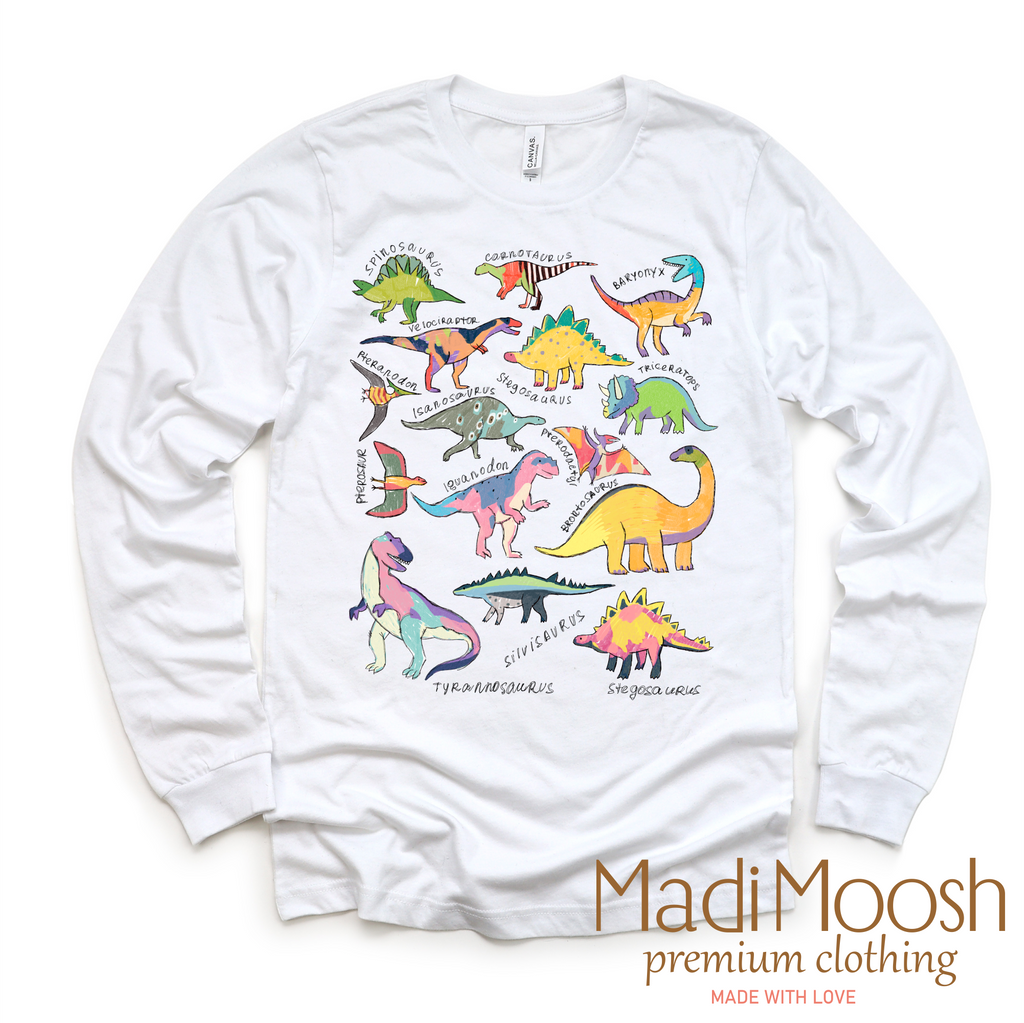 Names Of Dinosaurs Shirt - Dinosaur Tee