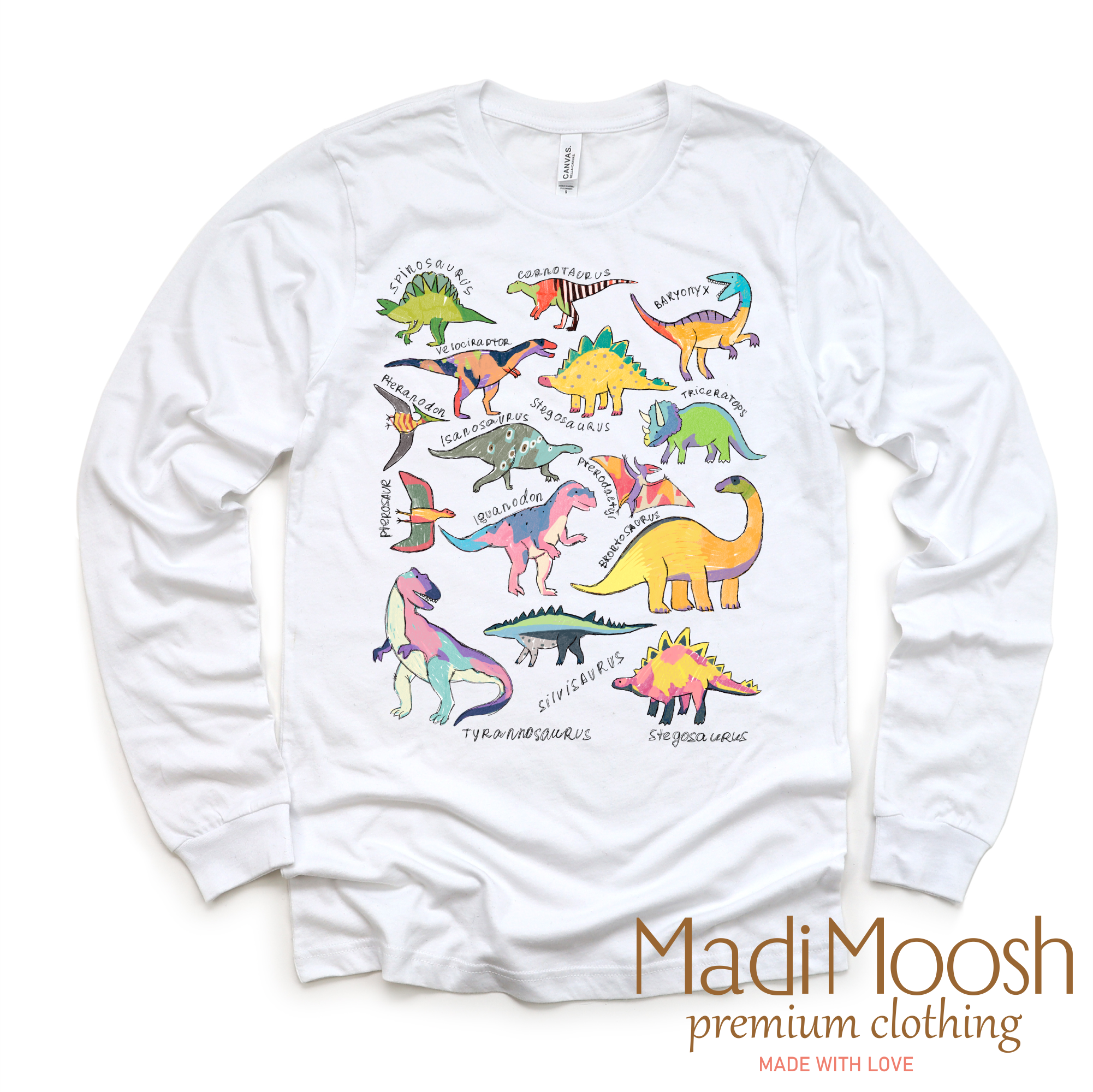 Names Of Dinosaurs Shirt - Dinosaur Tee