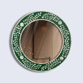 make to order mother of pearl resin inlay wall hanging mirror frame 12 dia