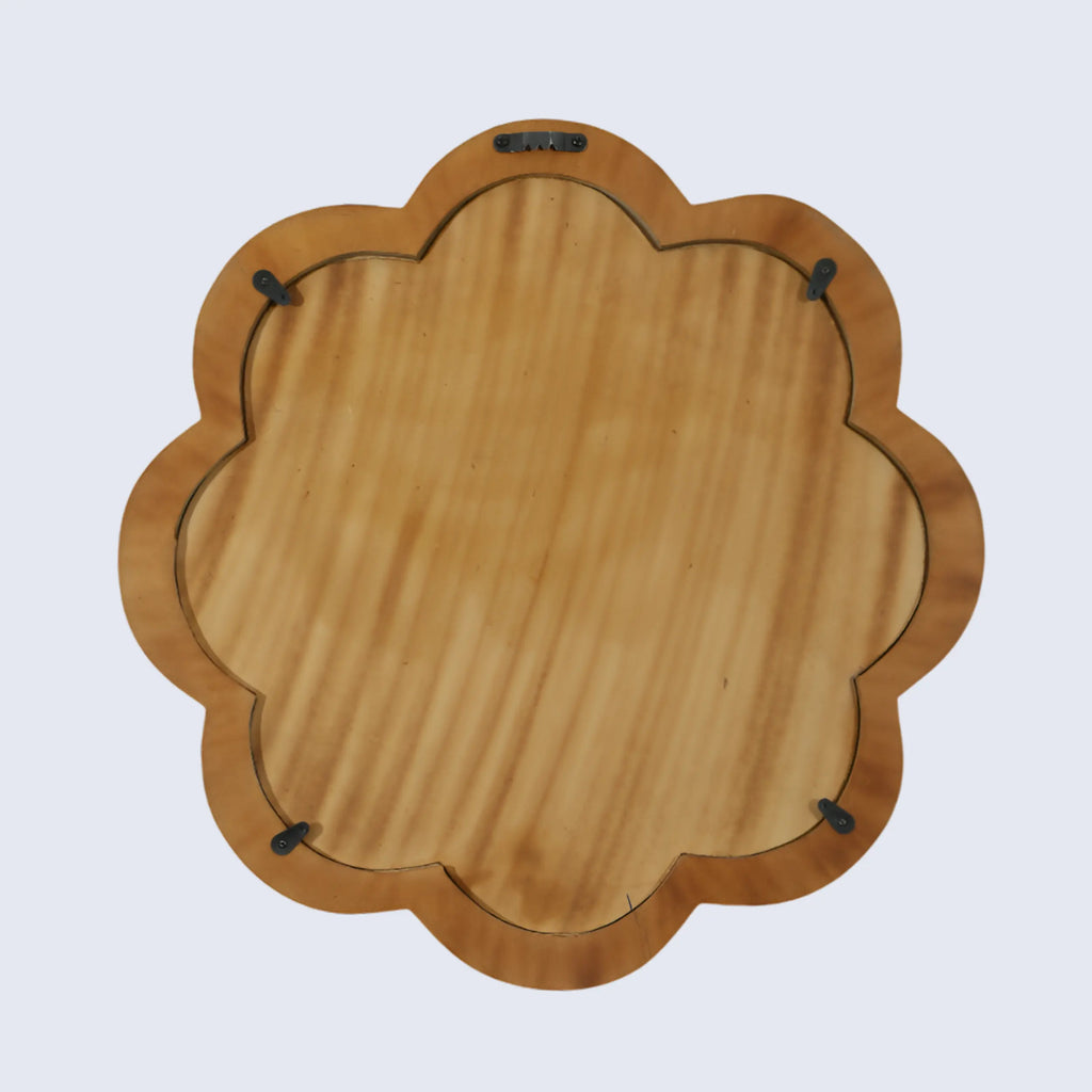 Make To Order blue white bone inlay scalloped wall mirror 18 inches
