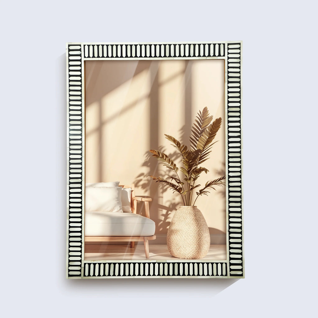 Make To Order bone resin inlay wall hanging mirror fame 40x30