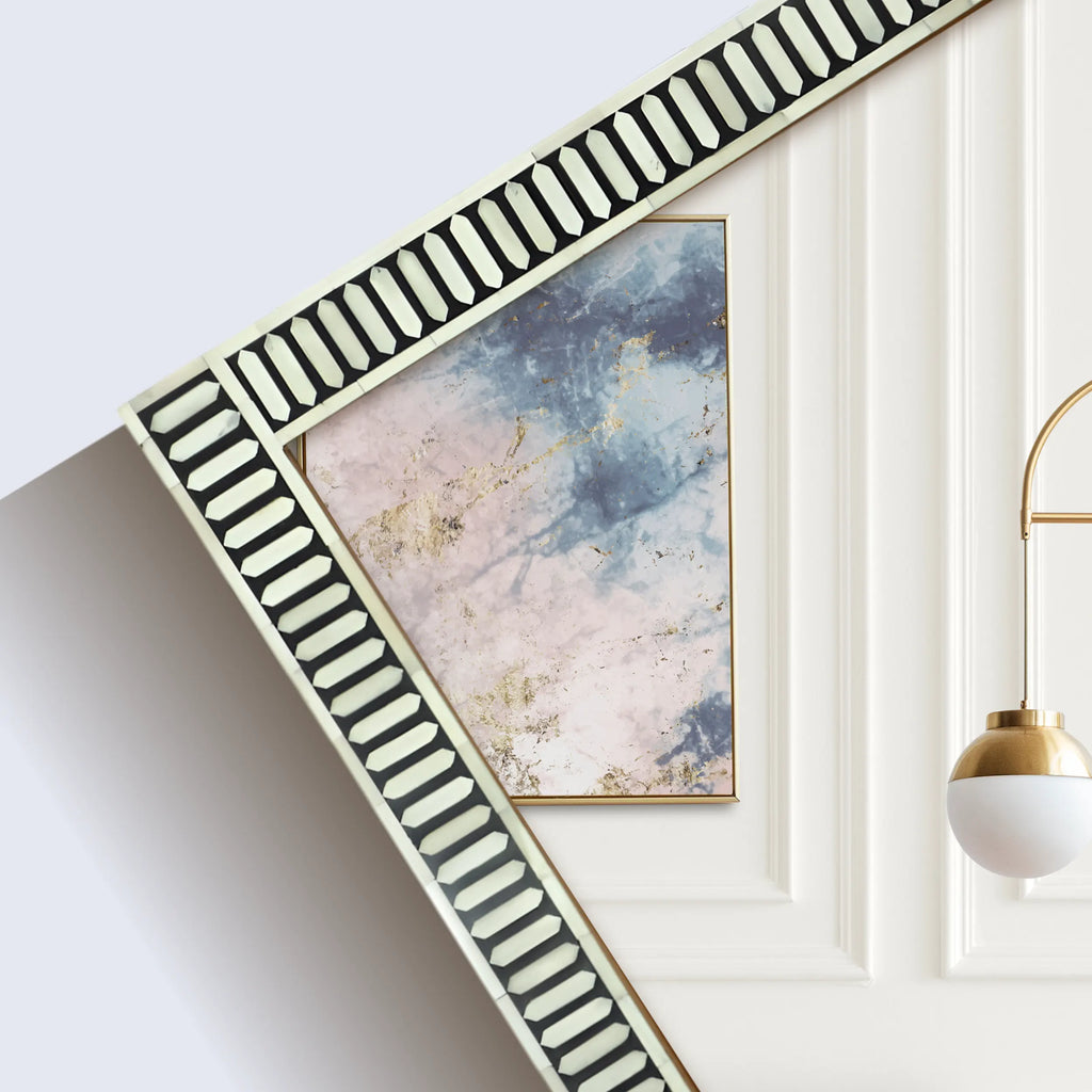 Make To Order bone resin inlay wall hanging mirror fame 40x30