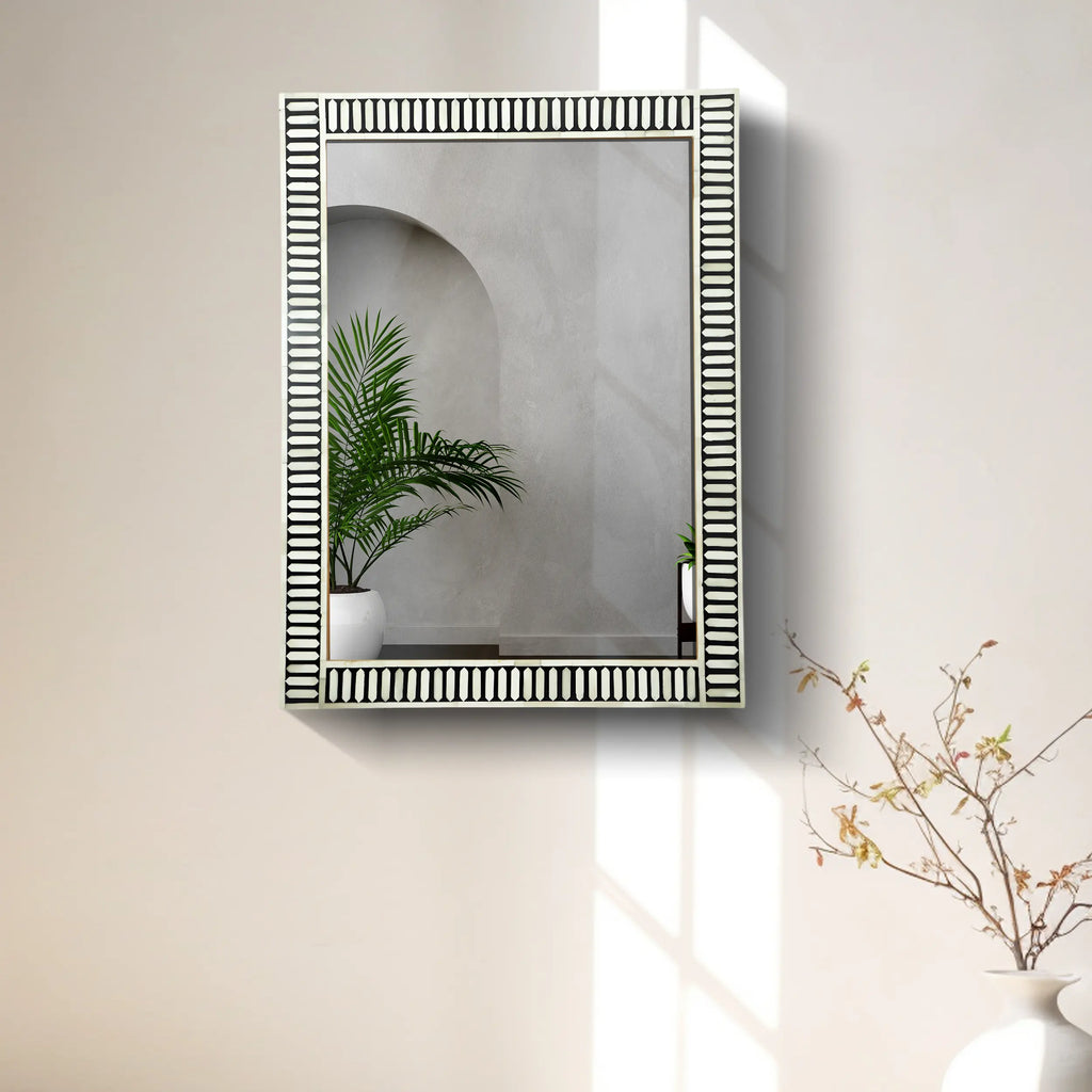 Make To Order bone resin inlay wall hanging mirror fame 40x30