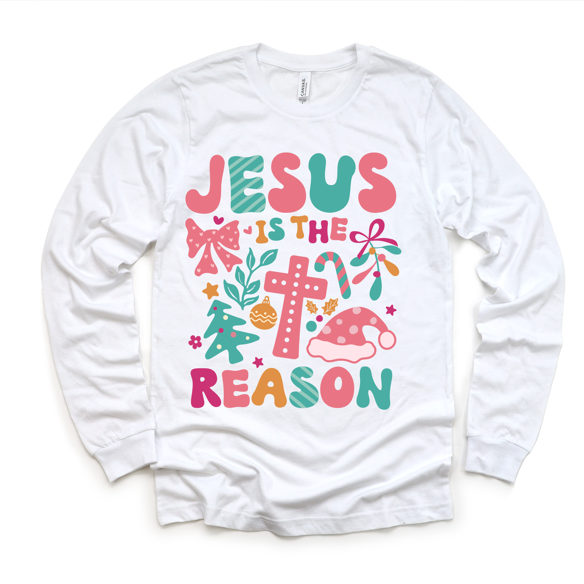 Boho Jesus Is The Reason Christmas Shirt -  Long Sleeve Tees & Sweatshirts