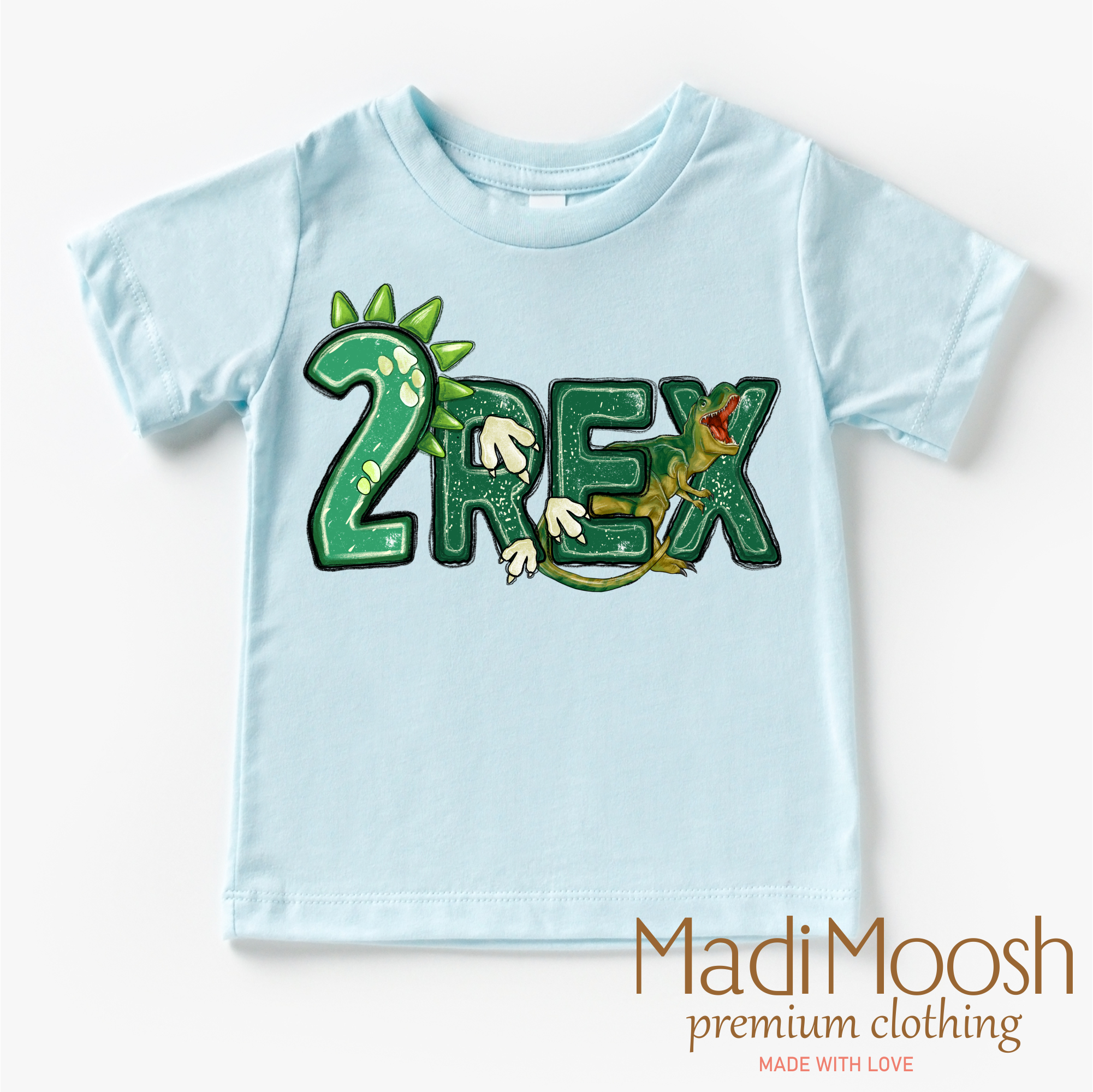 Two Rex Boys Birthday Shirt - T-Rex Birthday Tee