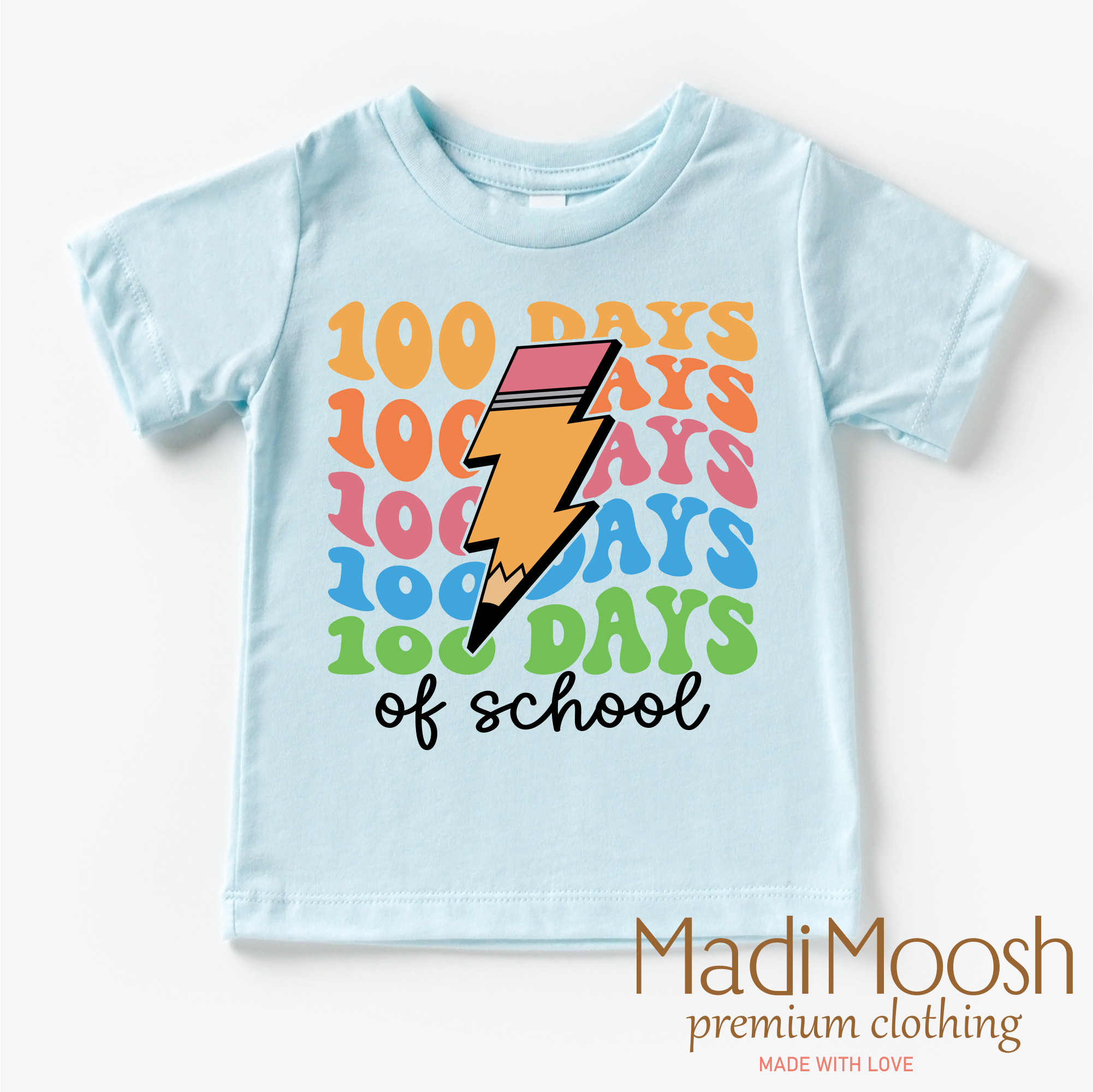 100 Days Of School Lightning Bolt Shirt - School Tee