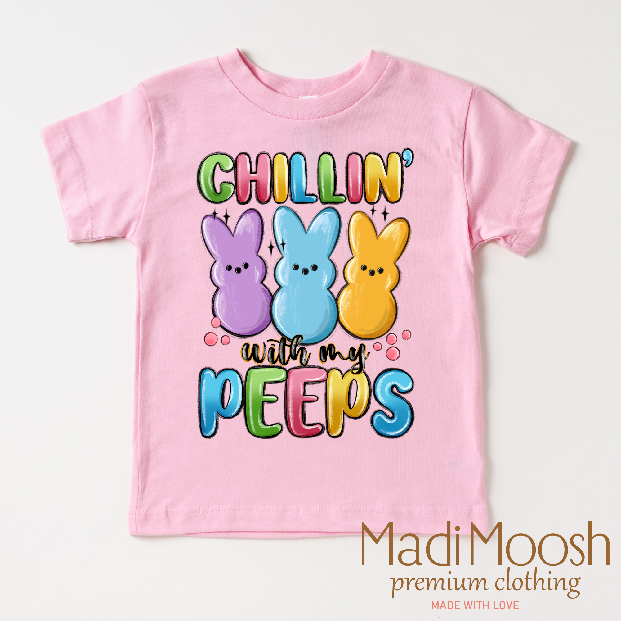 Chillin With My Peeps Easter Shirt - Kids Easter Tee