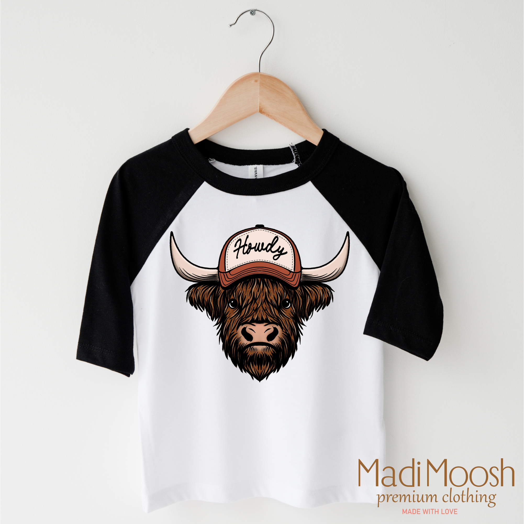 Howdy Highland Cow Western Shirt - Kids Country Tee