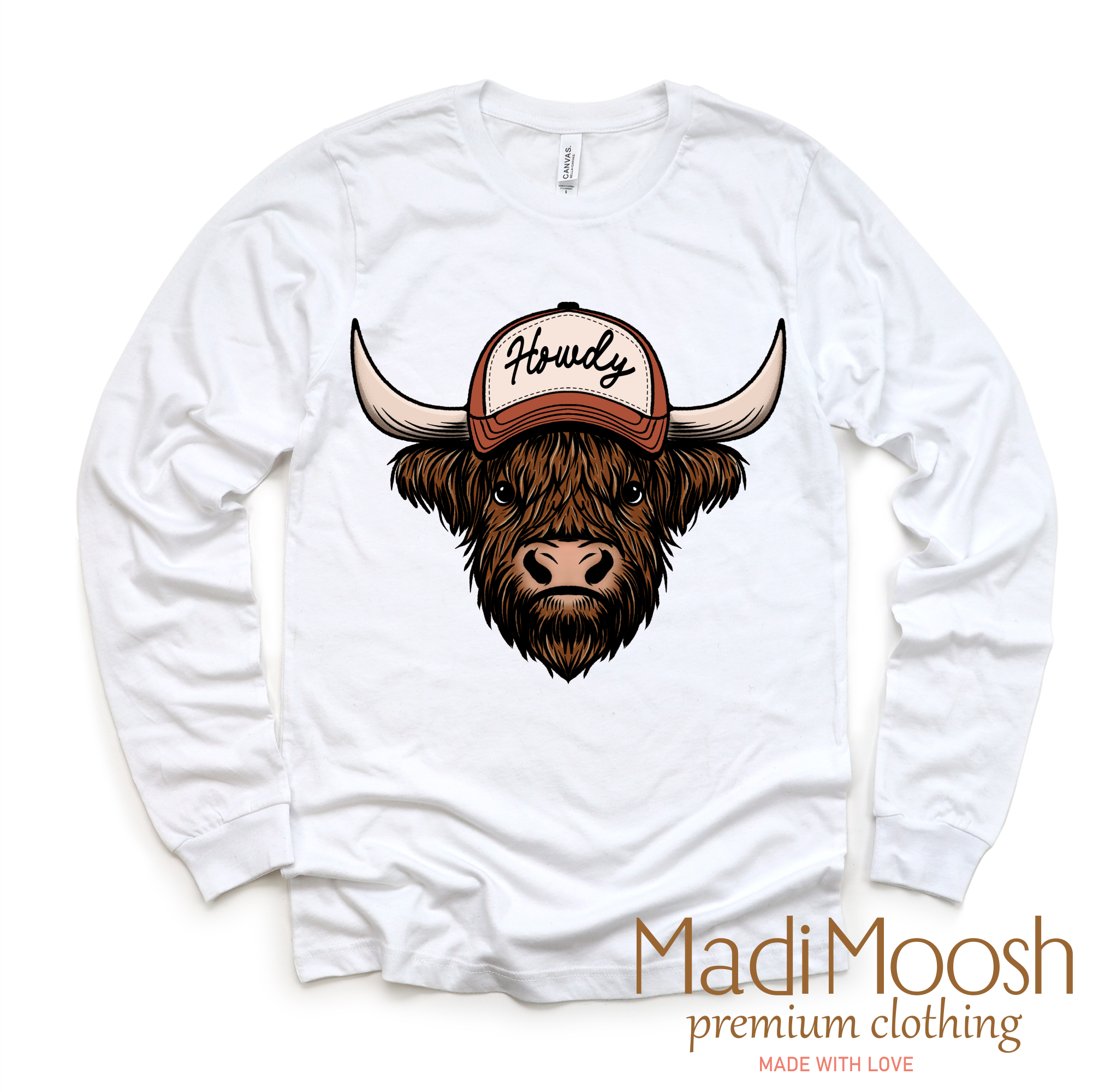 Howdy Highland Cow Western Shirt - Kids Country Tee