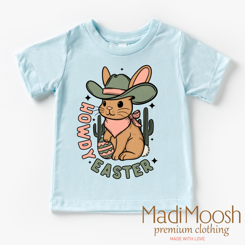 Howdy Easter Bunny Western Shirt - Kids Western Tee