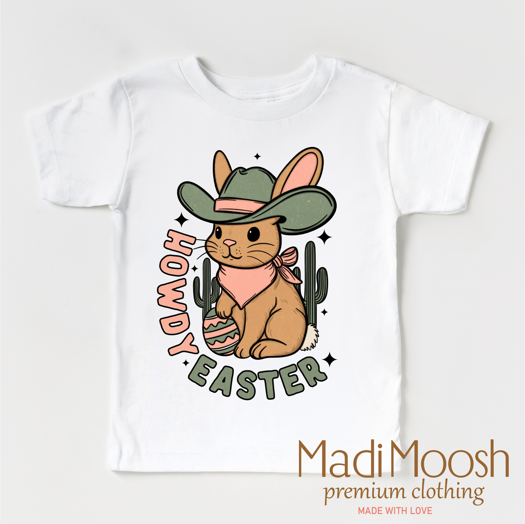 Howdy Easter Bunny Western Shirt - Kids Western Tee