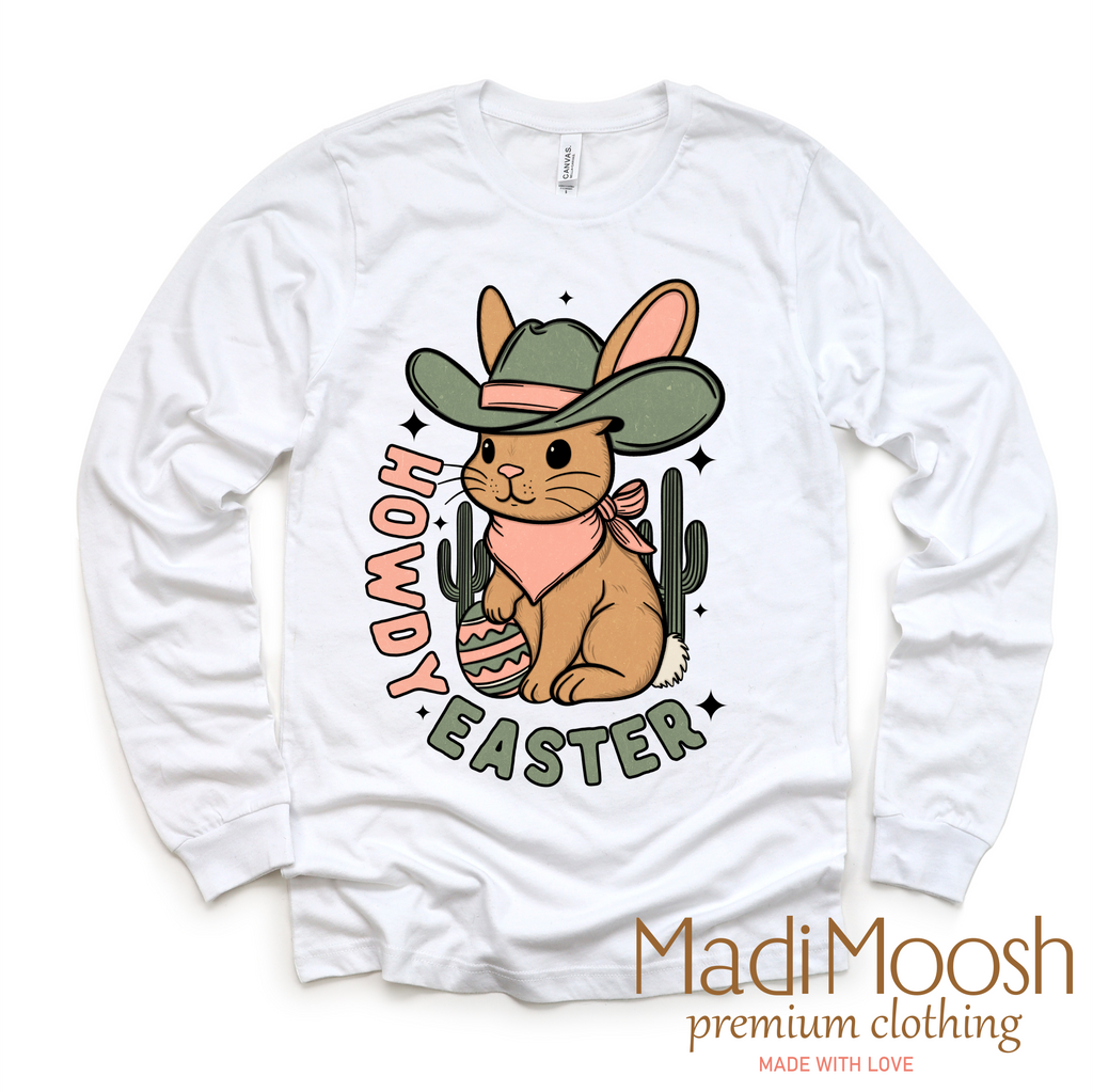 Howdy Easter Bunny Western Shirt - Kids Western Tee
