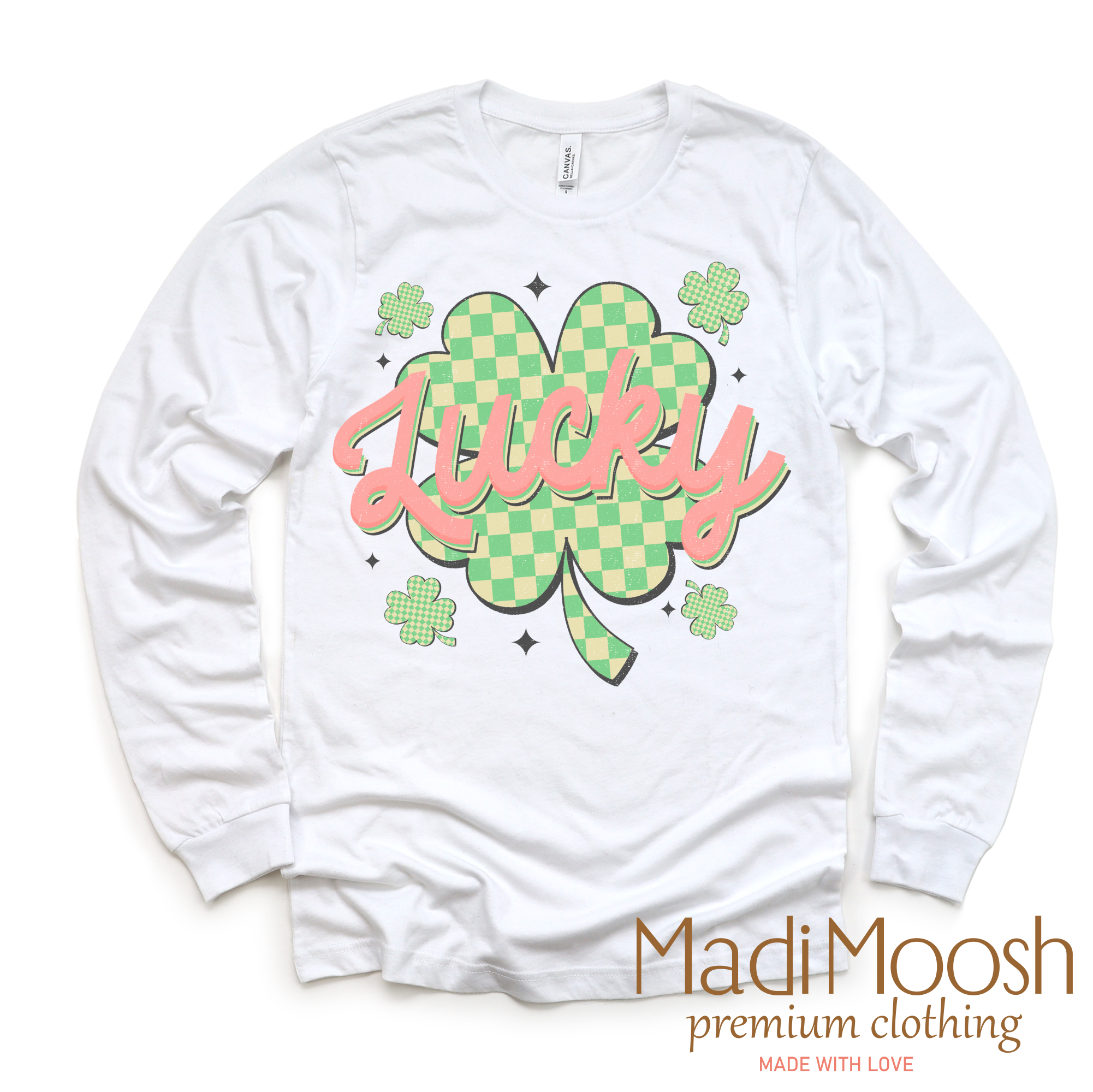 St. Patrick's Day Lucky Clover Shirt - Kids Retro St. Patrick's Day Tee
