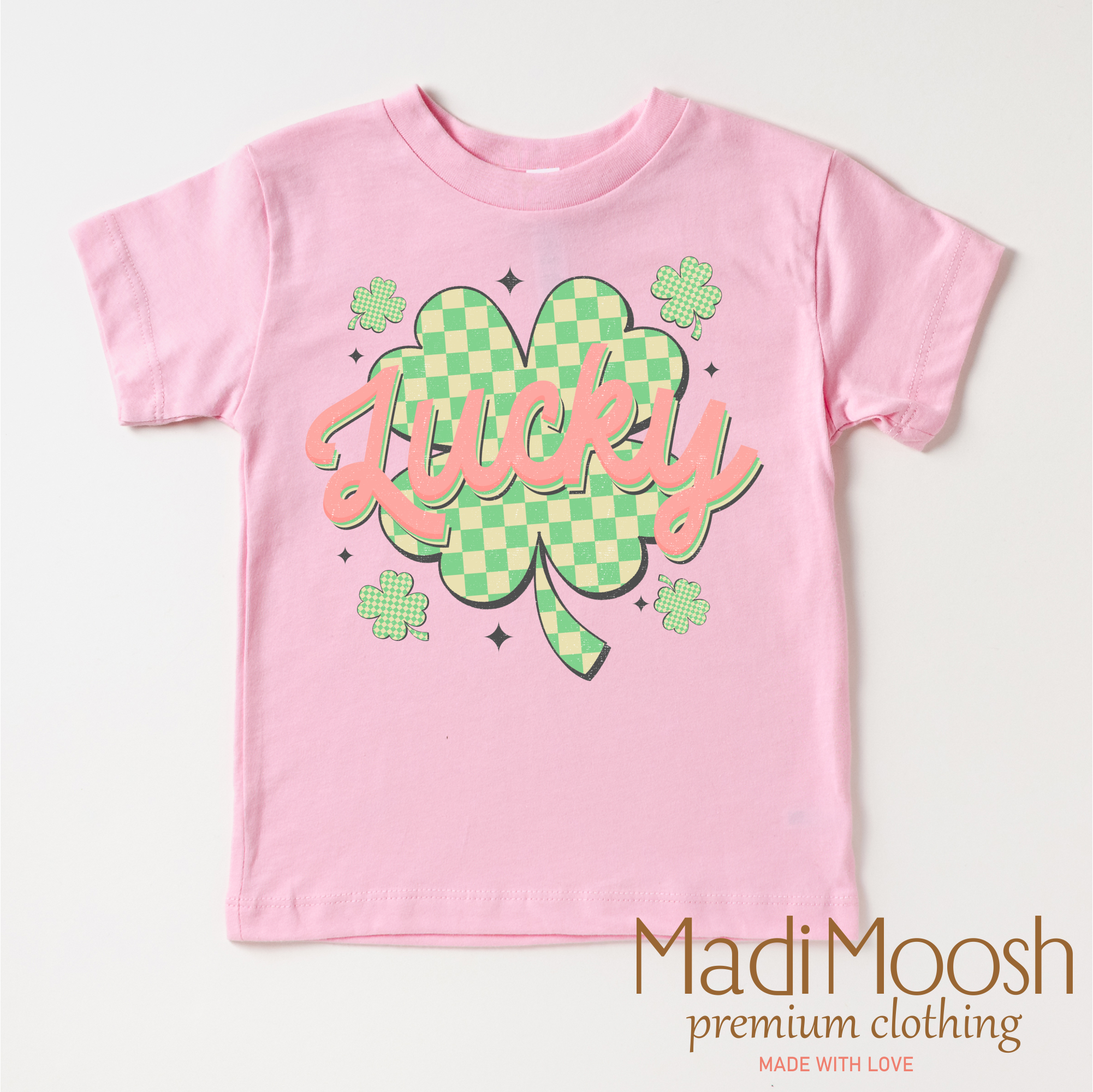 St. Patrick's Day Lucky Clover Shirt - Kids Retro St. Patrick's Day Tee