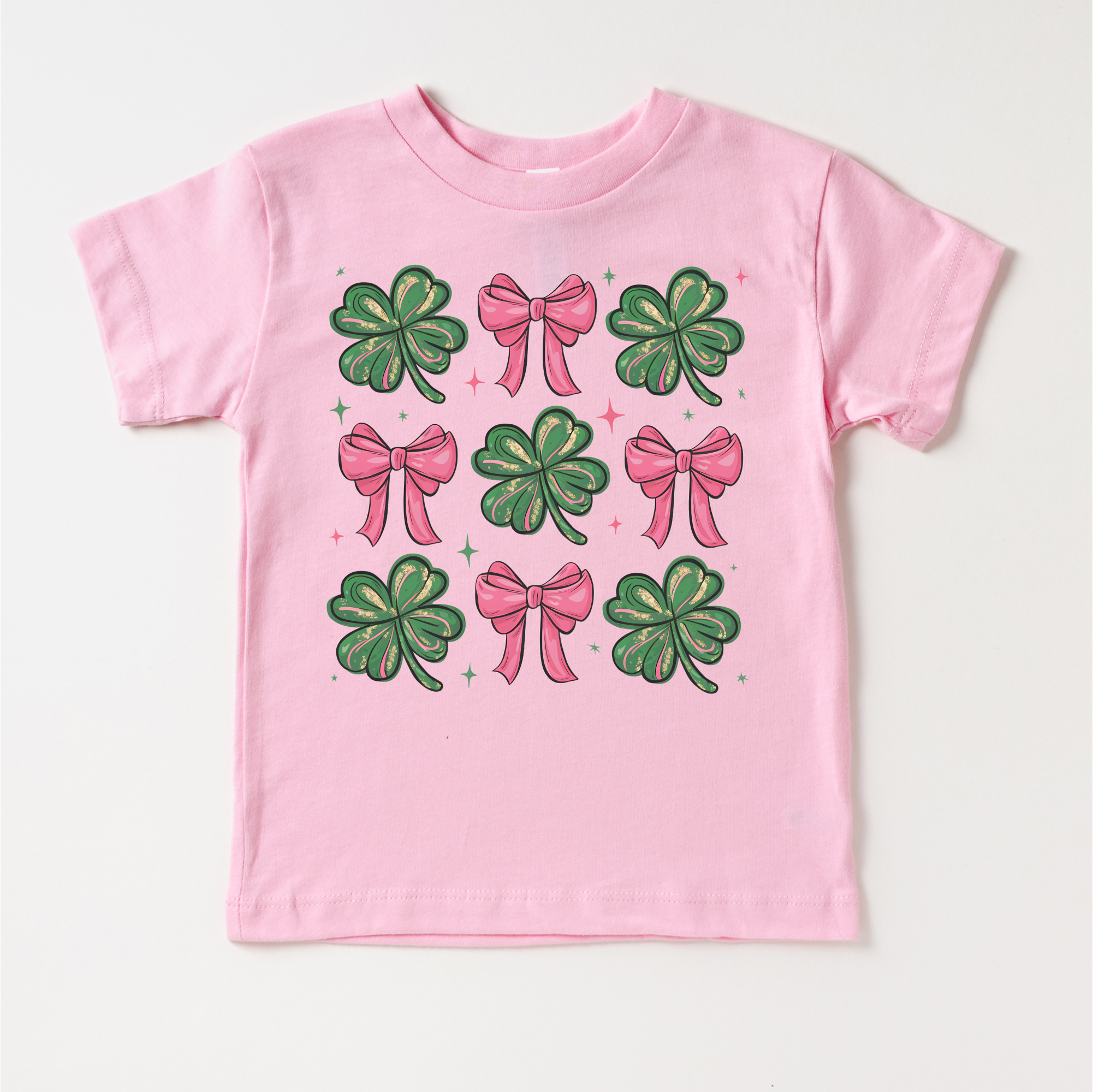 Clovers And Bows St. Patrick's Day Shirt - St. Patrick's Day Kids & Adult Tee