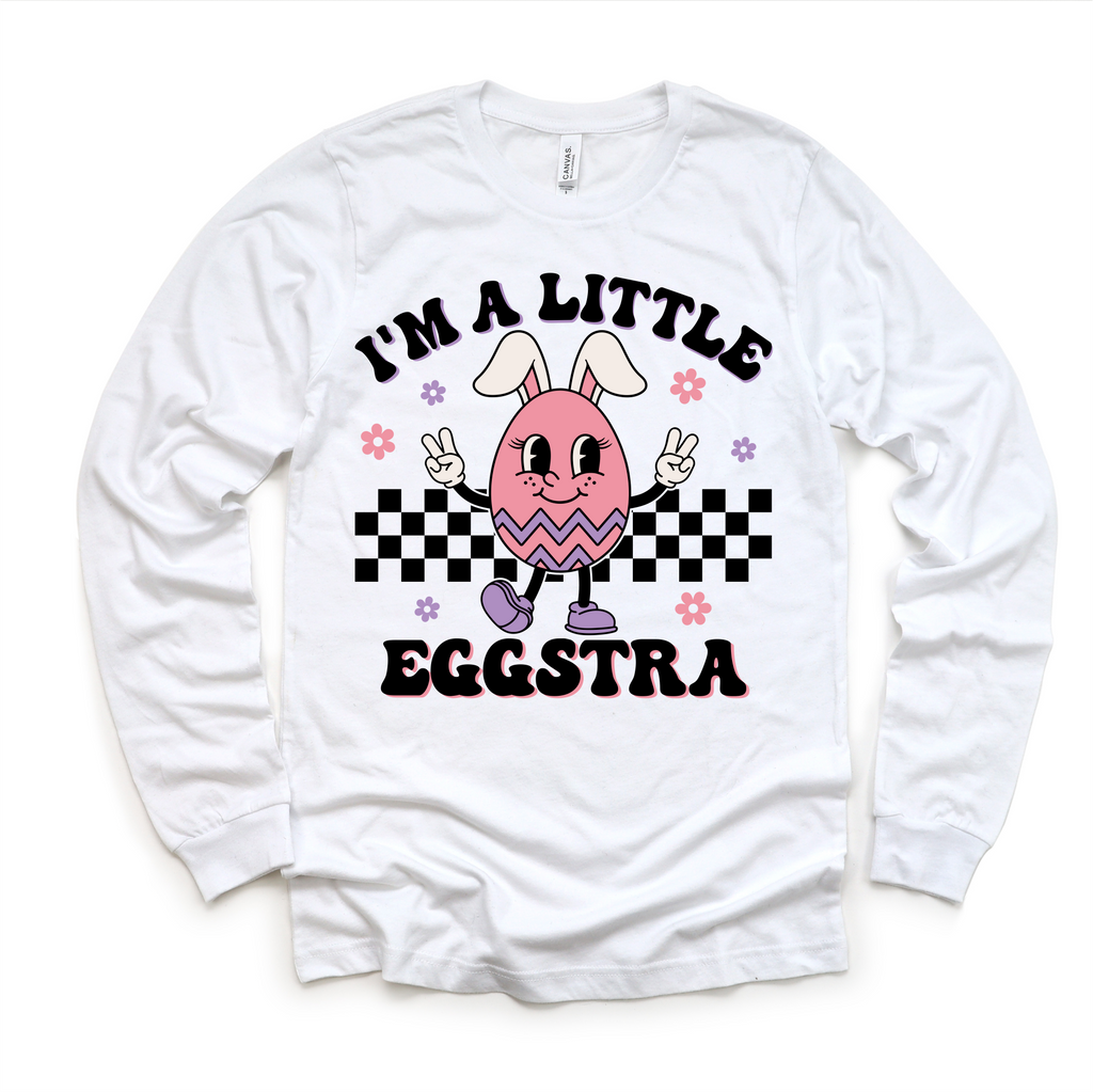 I'm A Little Eggstra Easter Shirt - Girls Easter Egg Tee