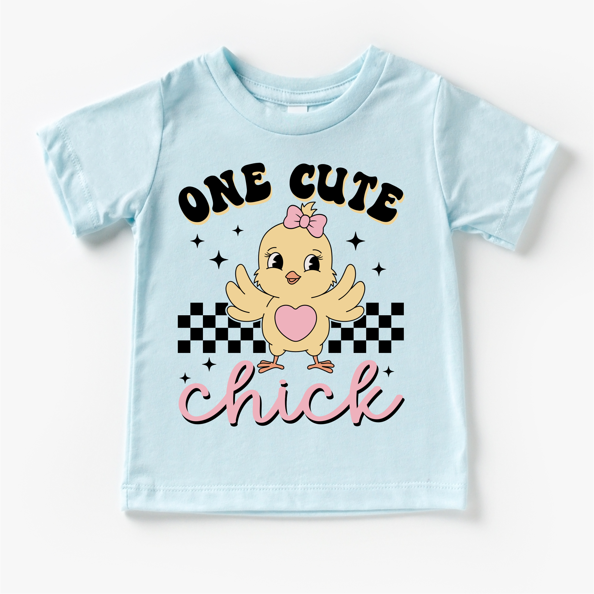 One Cute Chick Easter Shirt - Girls Retro Easter Tee